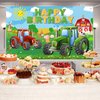 Avezano Farm Birthday Backdrop for Kids Green Grass Farm Tractor Birthday Party Decorations Farm Animals Theme Birthday Banner 70.8 x 43.3 Inch