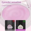 RTETETOK Jelly Pressed Setting Powder, Oil Control Face Pressed Powder for Makeup, Powder-free Makeup Setting Cream, Flawless Matte Long Lasting Finishing Lightweight Waterproof Face Cosmetics 0.24 Oz