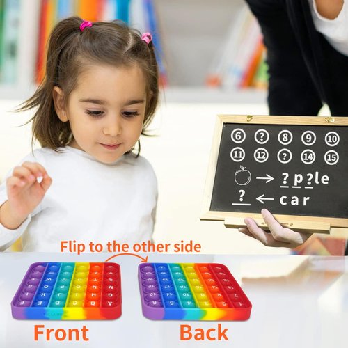 YGC LAOMI Fidget Games Learning Toys,Learn 26 Letters & 1-30 Numbers & Motifs 2 in 1 Children's Educational Toys, Stress Relief, Autism Sensory Toys (Pack of 1)