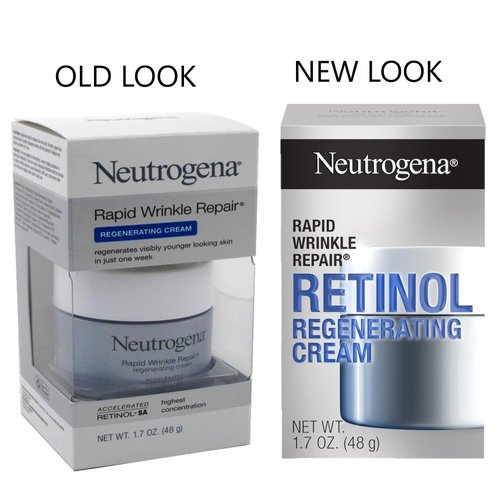 Neutrogena Rapid Wrinkle Repair Retinol Regenerating Face Cream & Hyaluronic Acid Anti Wrinkle Face Moisturizer, Neck Cream, with Hyaluronic Acid & Retinol, 1.7 oz (Pack of 3)