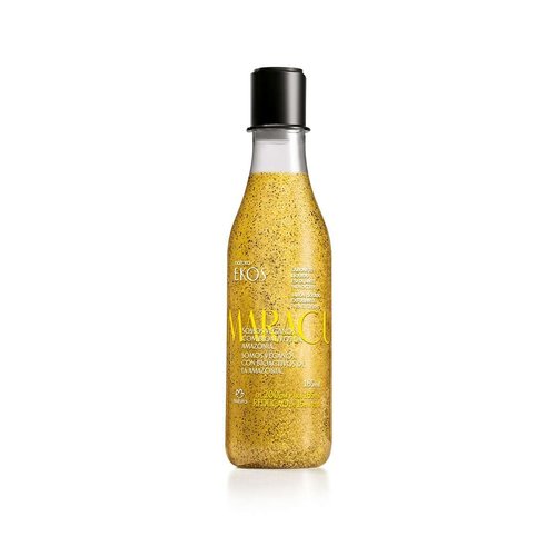 natura - Ekos Maracujá Soothing Exfoliating Shower Gel - Essential Fatty Acids - 97% Natural - Body Wash - Vegan Skin Care - Brazilian Beauty Secrets - Self Care & Body Care - 6.2 fl oz (185ml)