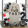 Race Car 2nd Birthday Party Balloons,Two Fast Letter Banner Balloon 40 Inch Racetrack Number Balloon 2 Black for Boys 2nd Birthday Decorations,Race Car Theme Party Decorations Supplies 18 Pcs Set