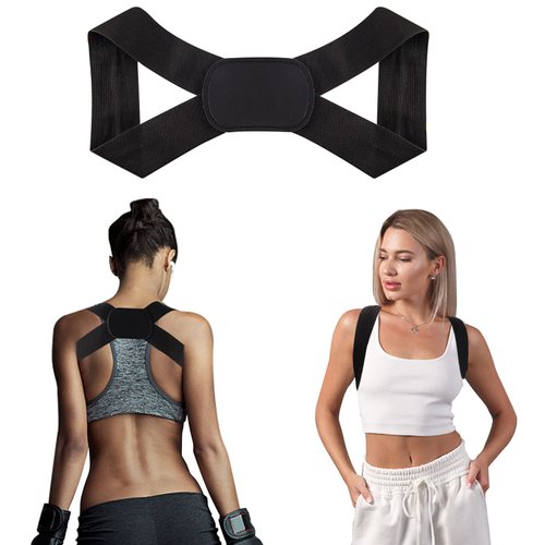 Posture Corrector for Teens And Women,Adjustable Breathable Upper Back Brace Support Straightener for 88~132 Lb Teenagers and Women Corset Spine Support Belt Pain Relief for Neck Shoulder Back(Black)