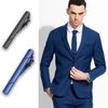 4pcs Tie Clips for Men Tie Clip Tie Bar Tie Bars for Men with gift box (Black gold blue silver)