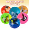 ArtCreativity Butterfly High Bounce Balls, Set of 12, Balls for Kids with 3D Butterfly Inside, Outdoor Toys for Encouraging Active Play, Party Favors and Pinata Stuffers for Boys and Girls