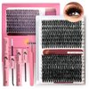 LIZMANN Lash Clusters False lashes Lash Extensions Kit Individual Lashes kit DIY Eyelash Extensions at Home. 30D-40D -9-16MIX Individual Lashes 280.