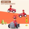 LiKee Toy Cars for Toddlers 1 2 3 4 Years Old Boy Girl, 4 Pcs Pull Back Cars for 18+ Months Baby Infant Gift, Kids Trucks Push and Go Back Friction Powered Vehicles (Transport)