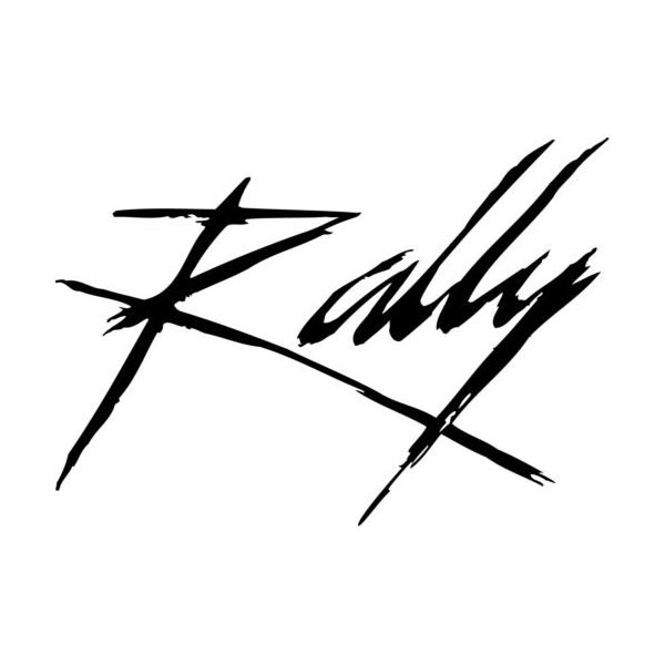 Ranger Products Rally Script - Car Decal Window Sticker Laptop Computer Art (White Color Decal) - Die Cut Decal Bumper Sticker for Windows, Cars, Trucks, Laptops, Etc.