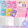 GIFTINBOX Unicorn Party Favors for Kids 4-8, 24Pack Invisible Ink Pen and Notebook, Invisible Ink Spy Pen with UV light for Kids, Classroom Prize Goodie Bag Stuffers Unicorn Toys for Kids Girls