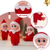 JOYIN 3PCS Christmas Red Tiny Elf Doll Soft Plush Toy Doll for Christmas Decor, Xmas Gift, Xmas Elf Doll Clothing Elf Doll