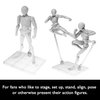 Migaven Action Figure Stand, 10pcs Assembly Action Figure Display Holder Base Doll Model Support Display Stand Compatible with HG RG SD SHF Gundam 1/144 Toy Clear