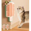 Cat Self Grooming with Catnip Toys for Indoor Cats 2 Pack, Stick on Wall Cat Brush with Catnip Ball Toys for Cats, 2 in 1 Massage & Self Grooming, Cat Self Groomer for Indoor Cats, Cat Corner Brush