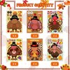 24Sheet Make-a-Turkey Stickers Thanksgiving Party Favors Supplies Stickers for Kids Turkey Games Crafts Stickers Autumn Fall Harvest Halloween Thanksgiving Decorations