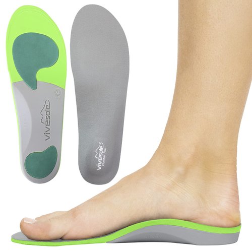VIVEsole Orthotic Inserts for Plantar Fasciitis - Arch Support Insoles Shoe Inserts for Comfort and Relief from Flat Feet, High Arches, Back, Fascia, Foot and Heel Pain - Full Length