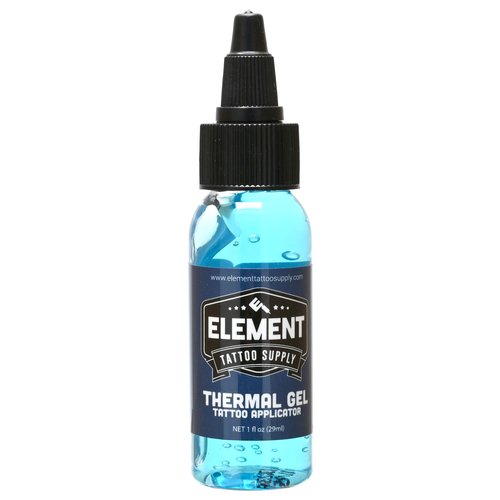 ELEMENT TATTOO SUPPLY - Tattoo Stencil Transfer Solution Primer Gel Blue Tattooing Applicator (1oz Bottle)