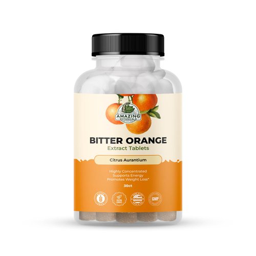 Bitter Orange Extract Tablets 200mg - 6% Synephrine - 30 Tablets | Citrus Aurantium | Natural Energy Support and Wellness Supplement