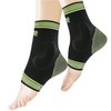 Protle Adjustable Foot Socks, Ankle Brace Compression Support Sleeve with Silicone Gel, Arch Support - Boosts Recovery from Joint Pain, Sprain, Plantar Fasciitis (Black-Medium)