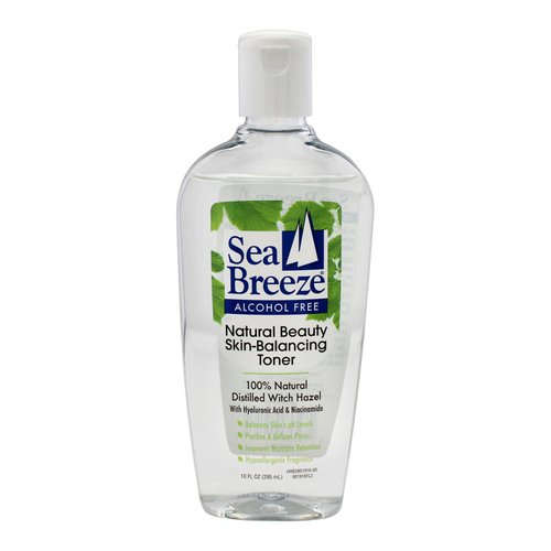 Sea Breeze Skin-Balancing Toner - Pore Cleanse and Hydrating Toner - Facial Toner with Hyaluronic Acid, Niacinamide, Witch Hazel - No Alcohol - 10 oz