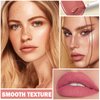 ZHISHUDL 3PCS Matte Nude Lipstick Set Liquid Lipstick Lip Gloss Set,Matte Velvety Lip Stick High Pigmented Lip Tint Lip Stain Set for Daily Makeups - Set D