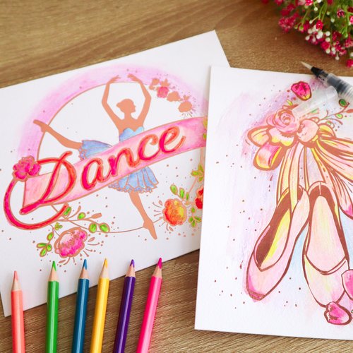 Maped Helix USA Creativ Activity Kit - 1 Set - Multicolor 14 Pack - Kids Creating Clay Sculptures - Mess-Free Creativity - Complete Art Kit with Vibrant Watercolor Pencils and Metalized Foil Accents