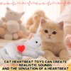 Shappy 2 Pcs Heartbeat Cat Calming Toy Stuffed Plush Warm Pillow Toys Heart Shaped Heartbeat Replacement Soother Heartbeat Simulator, Red Heartbeat for Cat Kitten Dog Anxiety Relief Sleep