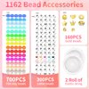 ARTDOT 1642 Pieces Clay Beads for Friendship Bracelets Making Kit, 24 Styles Jewelry Making Supplies Cute Beads Charms with Elastic String and Organizer Gifts for Teens Girls Ages 6 7 8 9 10 11 12