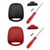 WKIOERAD Key Fob Shell Case Replacement for Lexus ES GS GX is LS LX RX SC RX330 RX350 ES300 ES330 IS300 IS330 GX470 LX470 Key Fob Cover with Screwdriver (Black+Red)