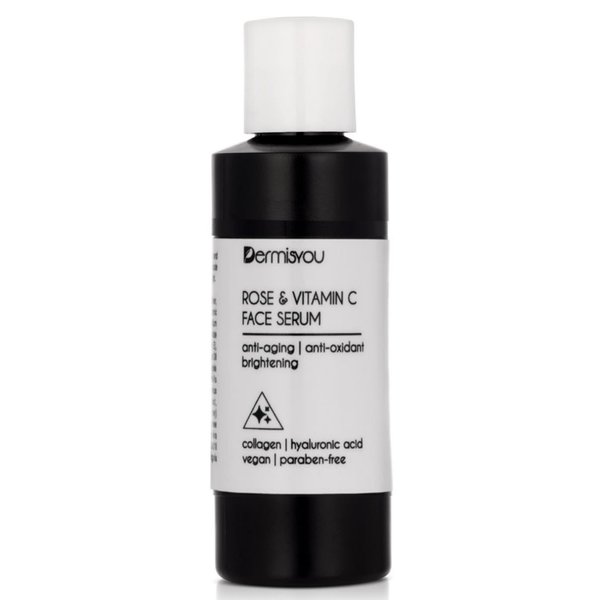 Dermisyou Rose Face Serum 1.33 OZ 40ML with Hyaluronic Acid, Vitamin C and E Collagen Anti Aging Made In USA (PACKAGING MAY VARY)