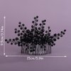 Rumtock Black Crystals Beads Hair Comb Handmade Headpiece for Wedding Brides Vintage Side Hair Accessories