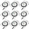BBTO 9 Pieces Orienteering Compass Hiking Backpacking Camping Compass Map Reading Outdoor Waterproof Compass for Scout Kids Women (Semiellipse Compass)
