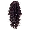 SWACC 12-Inch Short Screw Curls Claw Clip Ponytail Extensions Synthetic Clip in Drawstring Curly Ponytail Hairpiece Jaw Clip Hair Extension (Dark Brown-4#)
