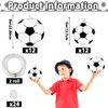 24 Pcs Inflatable Mini Soccer Balls Soccer Party Decorations Small Soccer Balls with Hanging Rope Hooks Summer Swimming Pool Beach Ball Water Games Blow up Sport Toys Beach Birthday Party Decorations