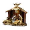 The San Francisco Music Box Company Nativity Stable with Holy Family Figurine