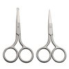 Motanar Eyebrow and Nose Hair Scissors, 3.5” Stainless Steel Professional Facial Hair Beard Eyelashes Ear Hairs and Moustache Scissors Trimmer 2 Pieces