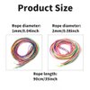Redvigh Hair Wrap Strings, 2 Sets - Multicolor/Gradient Nylon Hair Rope Braiding Hair Ties, 1mm/2mm Thickness, 44 Pieces, Hair Styling Accessories