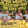 Fulmoon We Were Just Starting To Like You Banner, Going Away Party Decorations Retirement Banner Farewell Party Decorations Goodbye Party Decorations Moving Party Supplies and Gifts (Gold)