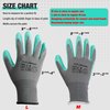 HAUSHOF 6 Pairs Garden Gloves for Women, Nitrile Coated Working Gloves, for Gardening, Restoration Work, Medium, Pink & Green, M