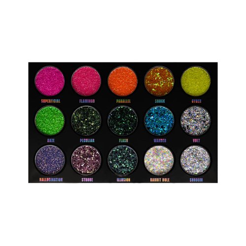 CITY COLOR Dazed Pressed Glitter Palette, Eyeshadow Palette, Shadow Palette