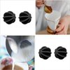 Rohesia Shaker Balls Shaker Bottle Ball Replacement Milkshake Protein Powder Whisk Ball for Shaker Cup Bottle (4 Pcs Black Plastic-A)