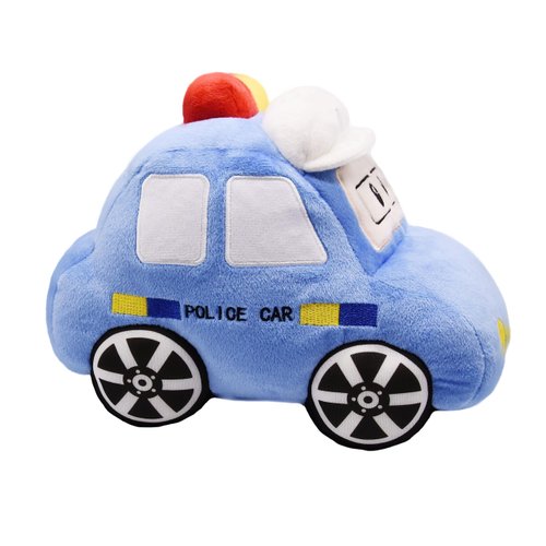 YONLIT Soft Plush Police Car Stuffed Toy Super Cute Blue Squad Car Plushie Excellent Gifts for Kids or Birthday Party 11 Inches (Police Car)