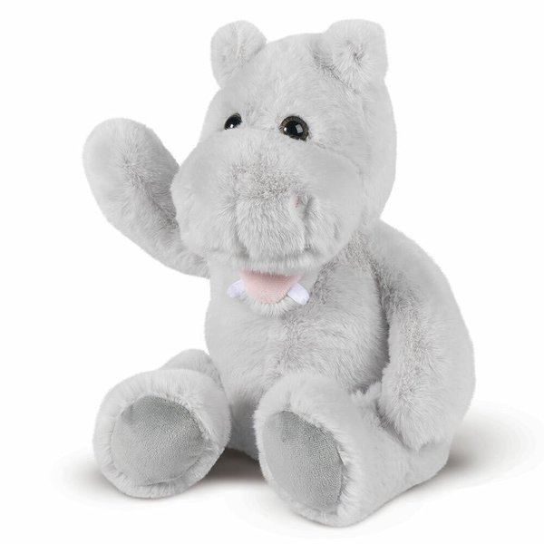 Vermont Teddy Bear Hippo Stuffed Animals - Hippo Plush, Gray, 15"