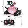 GILOBABY Robot Toys, Remote Control Robot Toy, RC Robots for Kids with LED Eyes, Flexible Head & Arms, Dance Moves and Music, Birthday Gifts for Girls Ages 5+ Years (Pink)