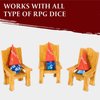 DnD Dice Jail - Time Out Chair & Dunce Hat - Punish Your Bad Dice in our Chair Of Shame - Accessories / Gift for Dungeons and Dragons. Miniature Chair & Cap Works for all D&D Dice D20, D10, D8, D6, D4
