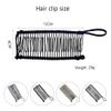 NARAMAX Hair Clip, Black Banana Comb Stretch Banana Hair Clip Clincher Comb Adjustable for Women Girls Thick Wavy Curly Hair