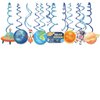 30Pcs Outer Space Theme Party Decoration,Hanging Swirl Ceiling Whirl Party Supply for Boy Birthday Party Decorations, Baby Shower Party Hanging Decor