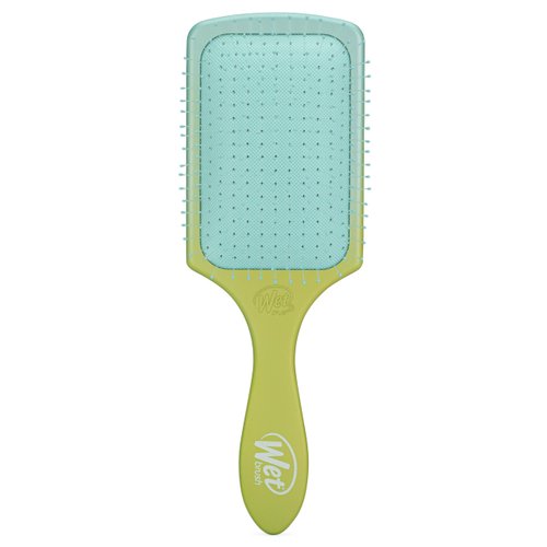Wet Brush Paddle Detangler Hair Brush, Green/Blue (Feel Good Ombre) - Ultra-Soft IntelliFlex Bristles with AquaVent Design – Great For Hair Treatments - Pain-Free Brush For Wet Dry Damaged Hair