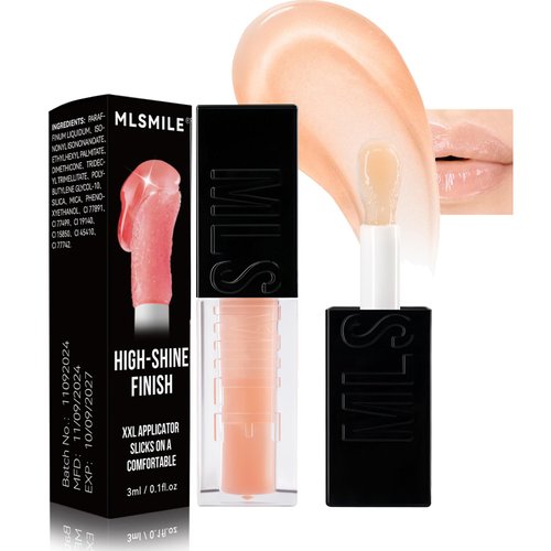 MIESCHER Hydrating Lip Oil, Nourishing Tinted Lip Oil for High-shine Finish, Lip Moisturizer for Dry Lips, Lip Plumper Gloss Make Lips Fuller and Moisturizing, 01 Fl Oz(C62 Hug)