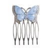 4 Pcs Vintage Butterfly Hair Combs with Crystal Metal Hair Side Comb Clips Wedding Bridal Headpiece Hair Accessories for Women Girls, Silver