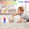 Baby Toys 6-12 Months, Montessori Toys for 1 Years Old, 6-in-1 Set Infant Toys with Sensory Toys, Spinner Toys for Babies, Baby Blocks, Stacking Toys, Learning Toys Gifts for Toddler Newborn, 32PCS