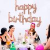 BEISHIDA Rose Gold Happy Birthday Balloons Banner 16 Inch Mylar Foil Birthday Letters Balloons Sign Reusable Material for Birthday Decorations Baby Shower Party Supplies